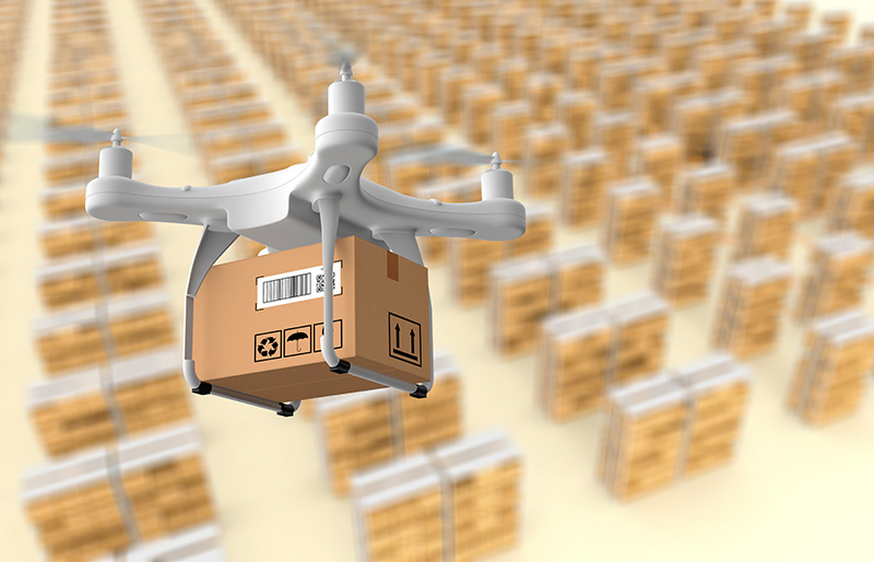 For service and asset-intensive industries, just-in-time parts delivery will happen via drones. 
