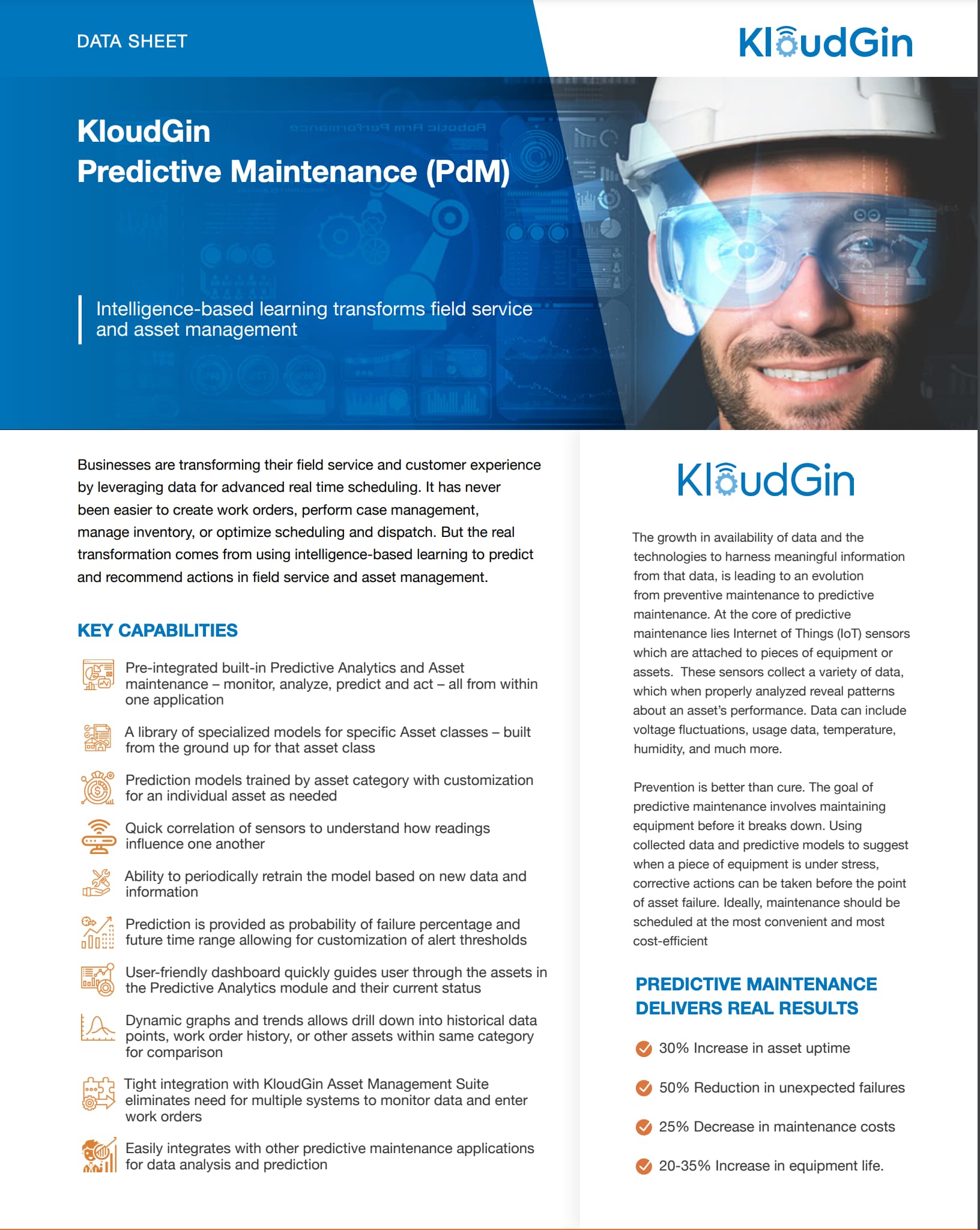 KloudGin Predictive Maintenance (ODM)