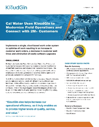 Cal Water Uses KloudGin
