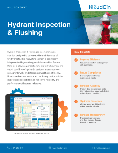 KloudGin Hydrant inspection and flushing Brochure
