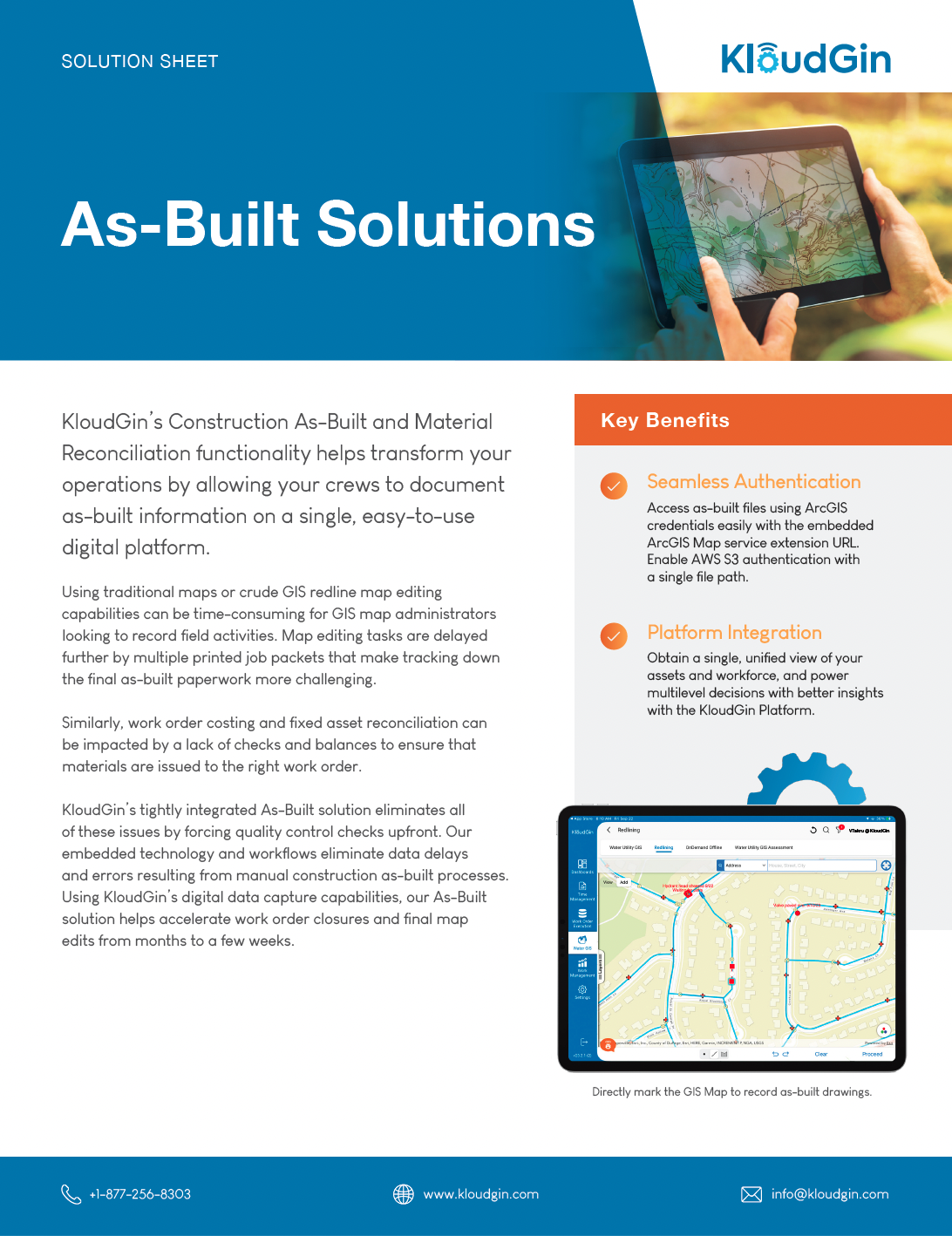 kloudgin as-built solutions brochure