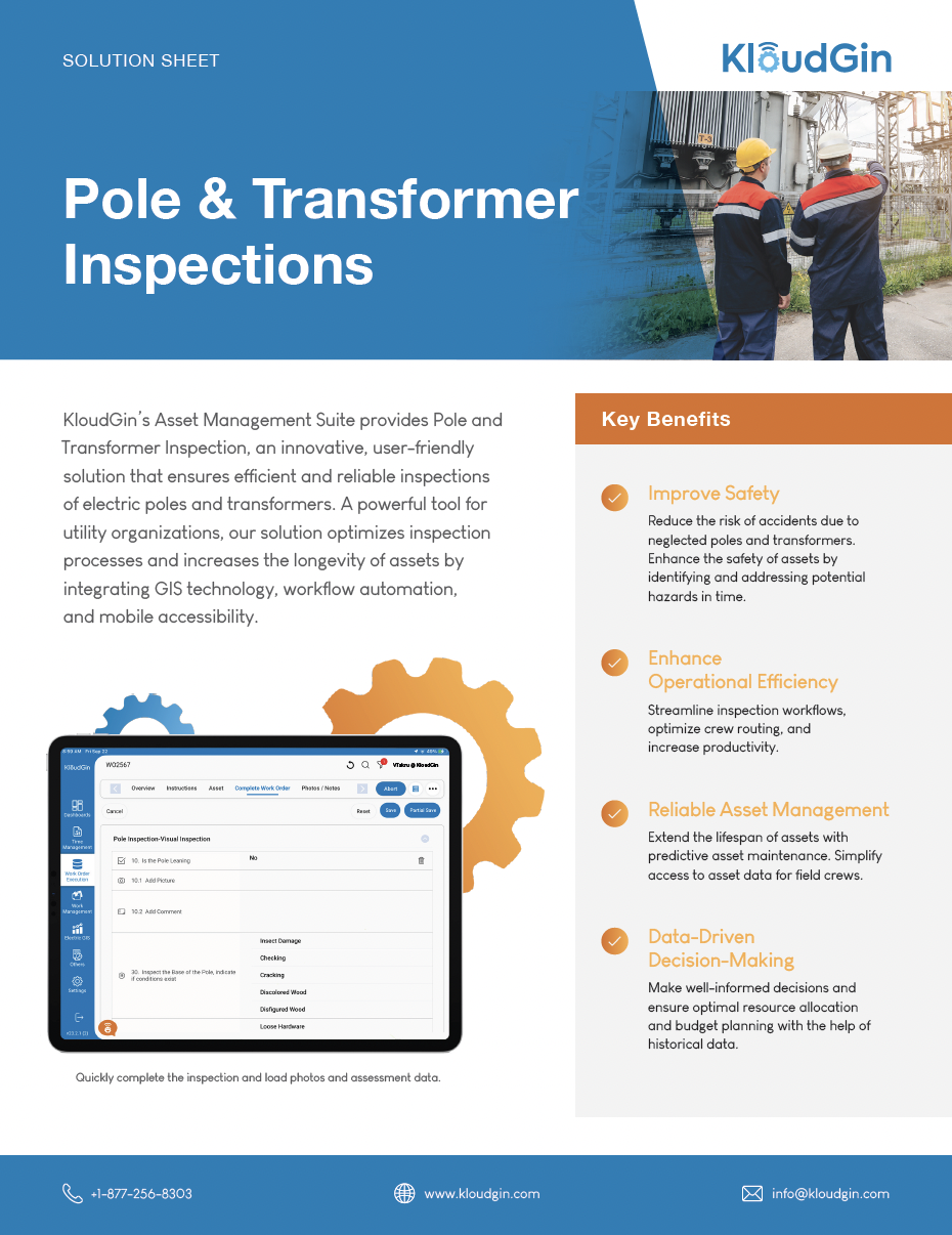 kloudGin pole and transformer inspections brochure